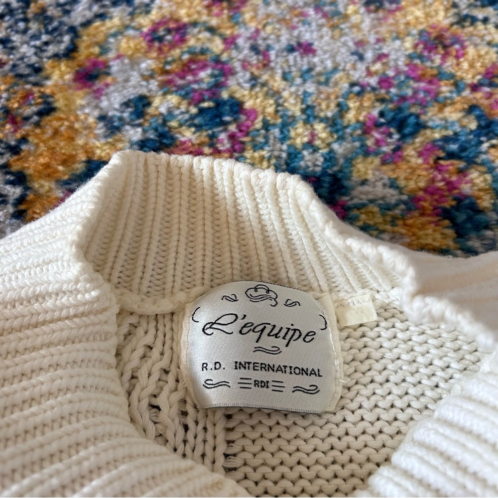 One of a kind Vintage 80s Embellished knit mock neck sweater - Picture 9 of 9